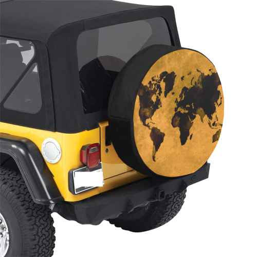 world map #world #map 32 Inch Spare Tire Cover