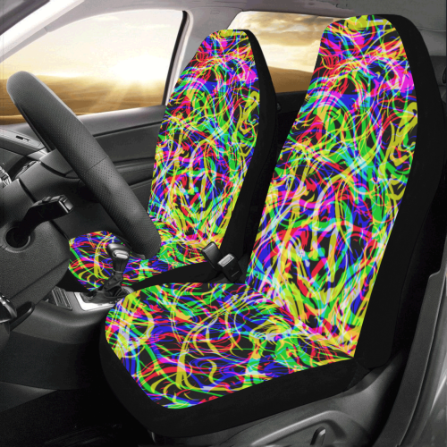 colorful abstract pattern Car Seat Covers (Set of 2)