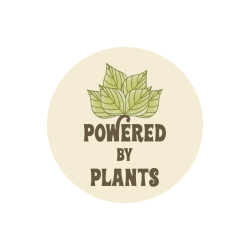Powered by Plants (vegan) Round Mousepad