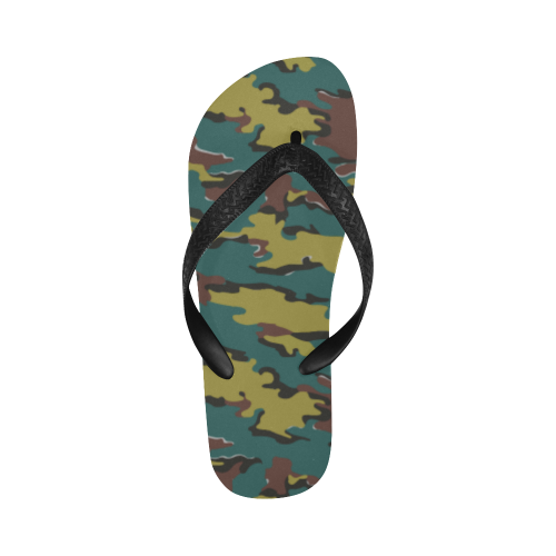 Belgian Jigsaw camouflage Flip Flops for Men/Women (Model 040)