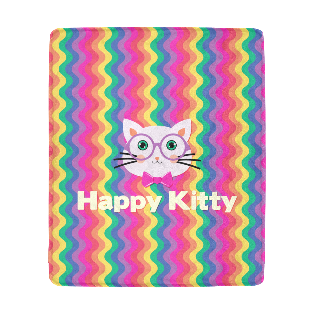 Happy Kitty Ultra-Soft Micro Fleece Blanket 50"x60"