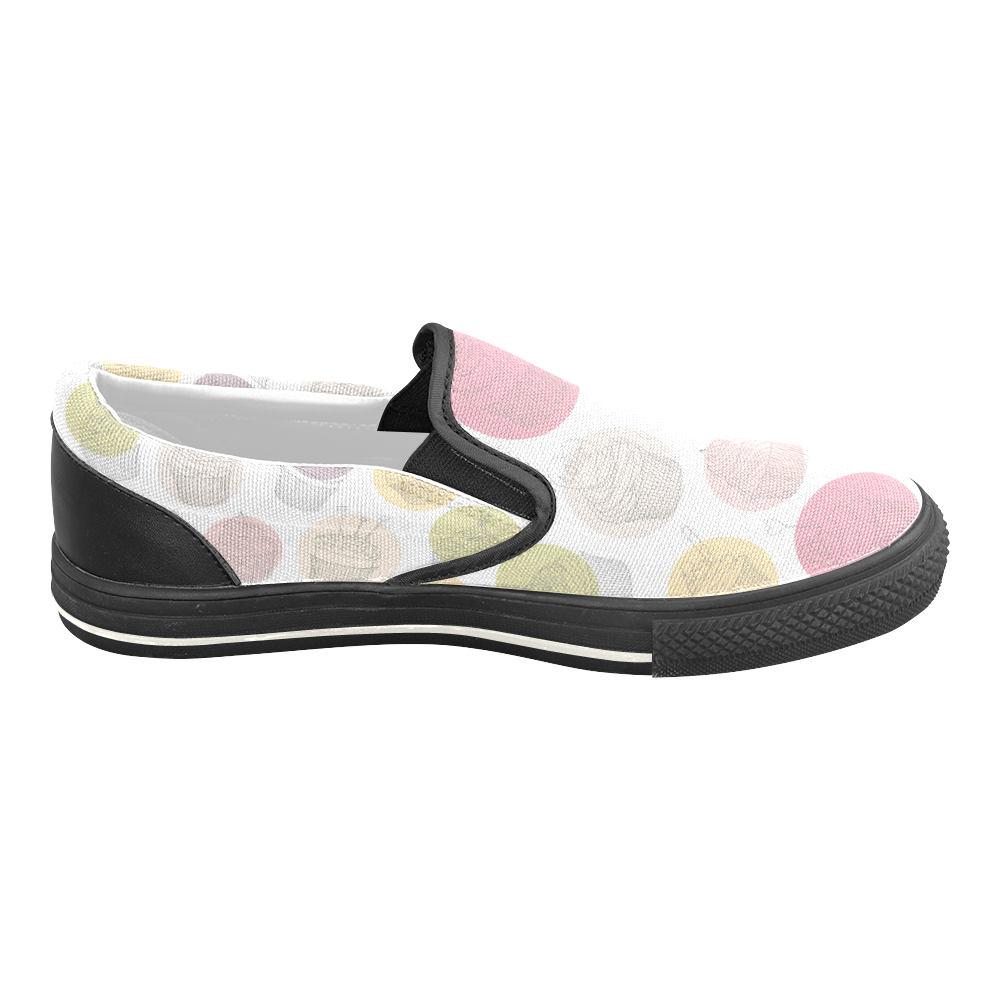 Colorful Cupcakes Women's Slip-on Canvas Shoes/Large Size (Model 019)
