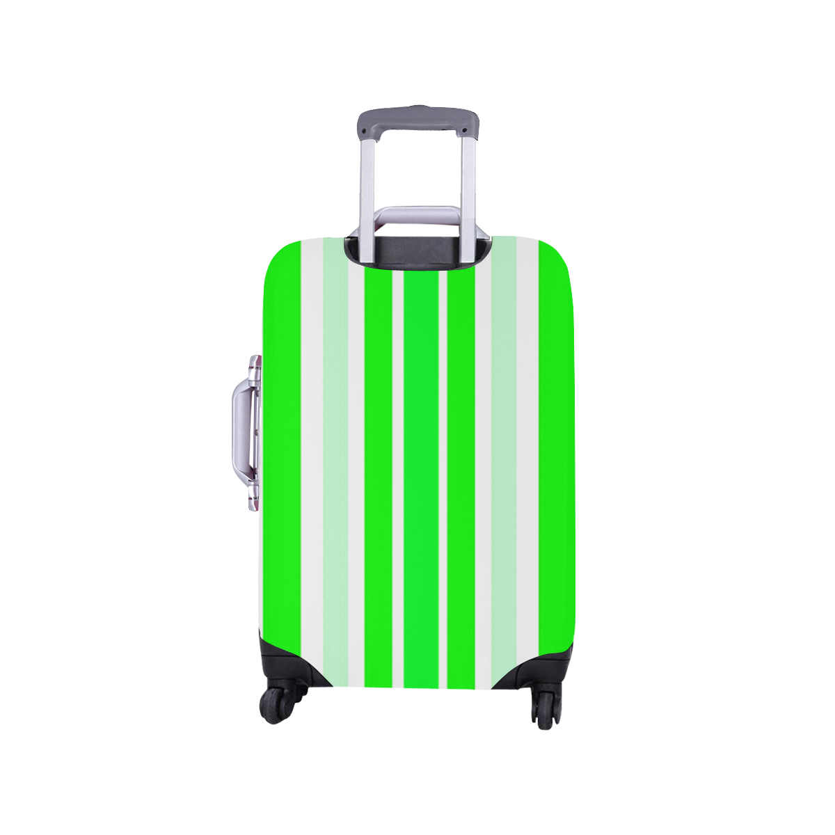 Neon Green Stripes Luggage Cover/Small 18"-21"