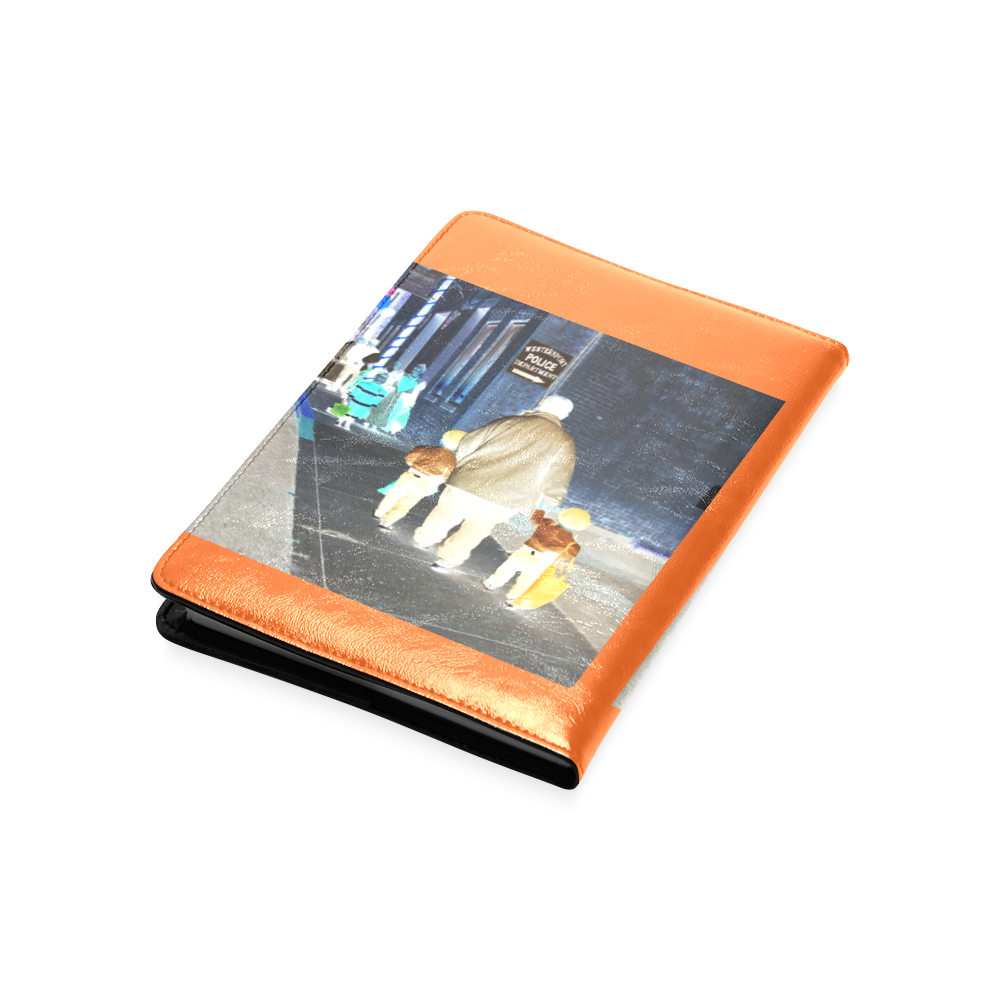 Ghosts roaming the street (orange) Custom NoteBook A5