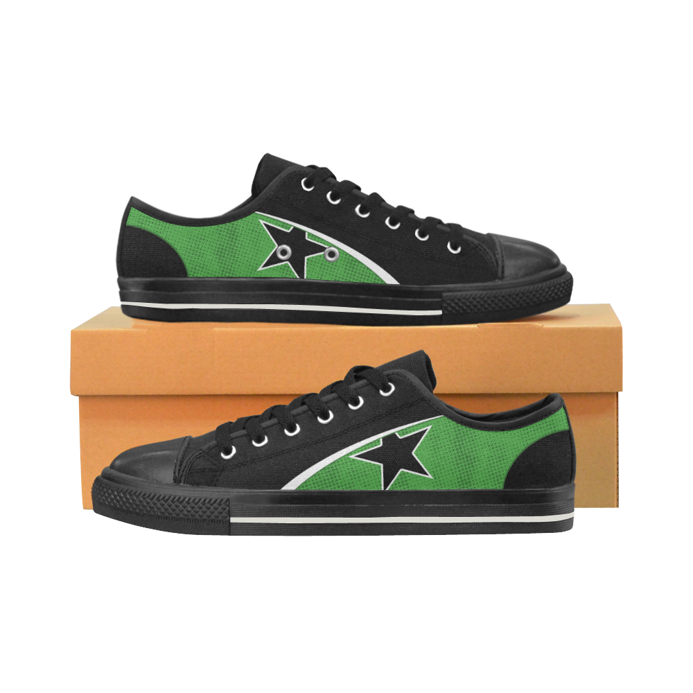 STAR_LIME W Women's Classic Canvas Shoes (Model 018)