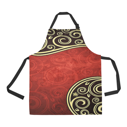Abstract Vintage Floral 1 All Over Print Apron