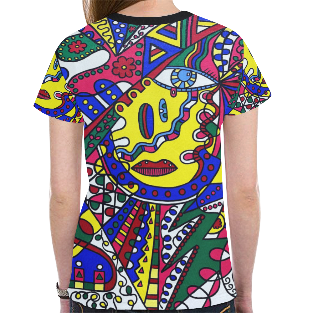 Whimsical New All Over Print T-shirt for Women (Model T45)