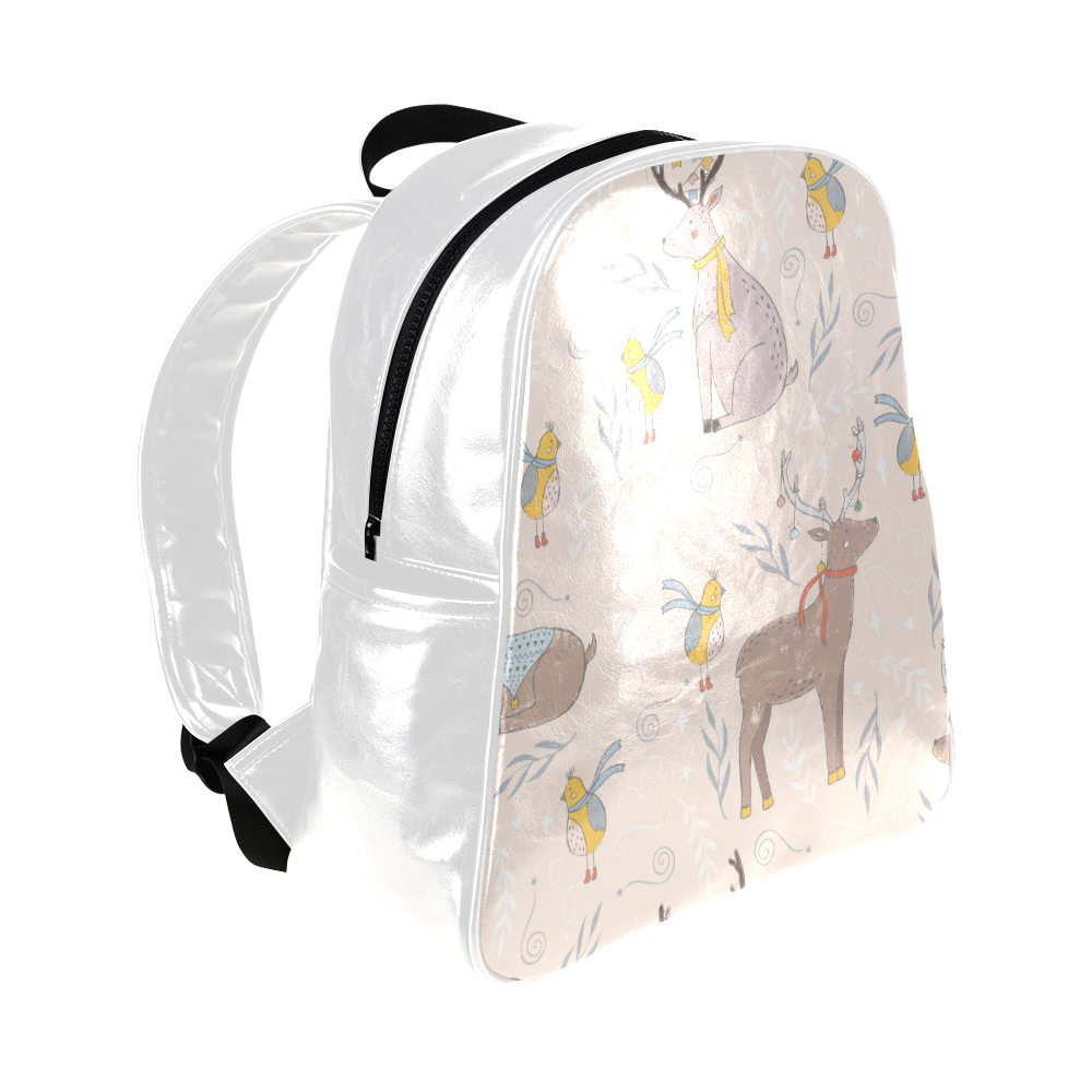 cute deer Multi-Pockets Backpack (Model 1636)