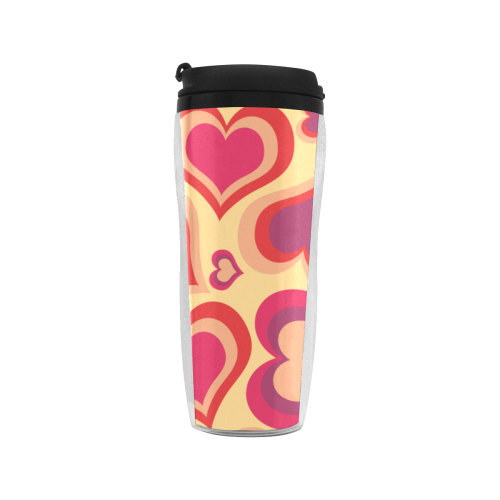 GOLD AND RED HEARTS Reusable Coffee Cup (11.8oz)
