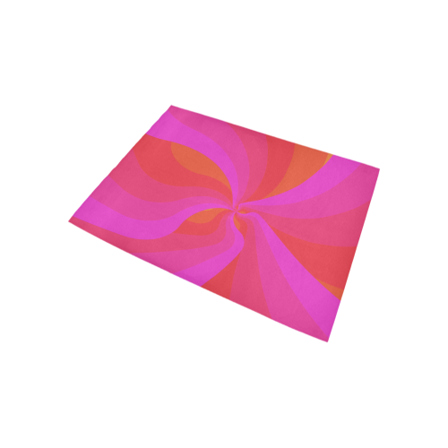 Pink waves Area Rug 5'3''x4'