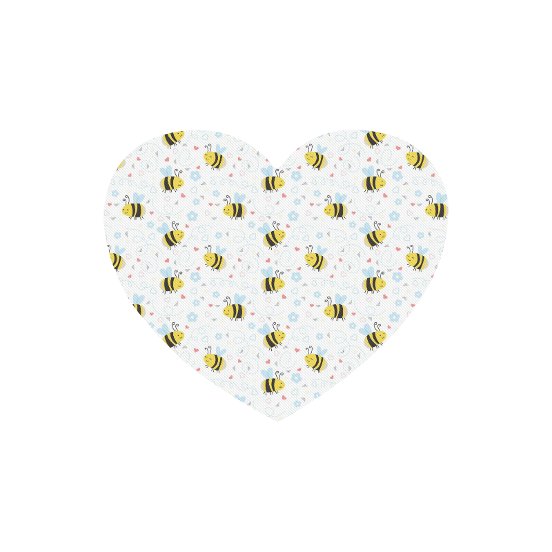 Cute Bee Pattern Heart-shaped Mousepad