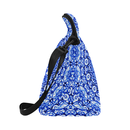 Blue Mandala Mehndi Style G403 Neoprene Lunch Bag/Large (Model 1669)
