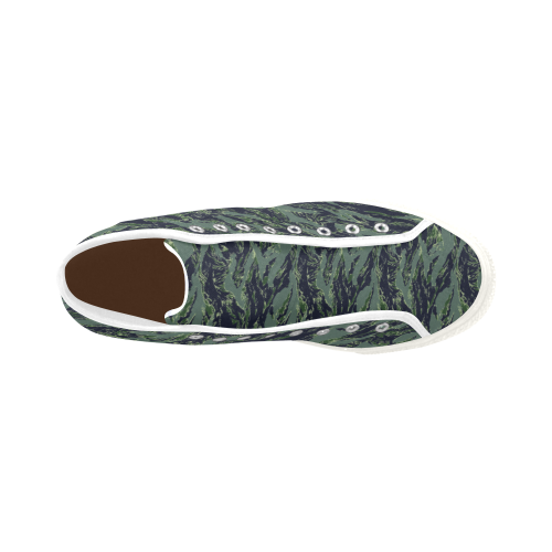 Jungle Tiger Stripe Green Camouflage Vancouver H Men's Canvas Shoes (1013-1)