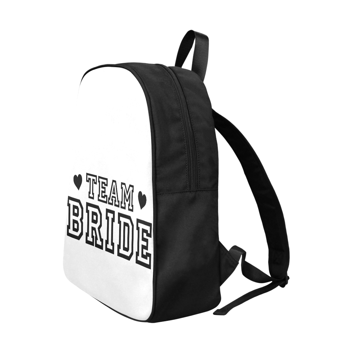 Team Bride White Fabric School Backpack (Model 1682) (Large)