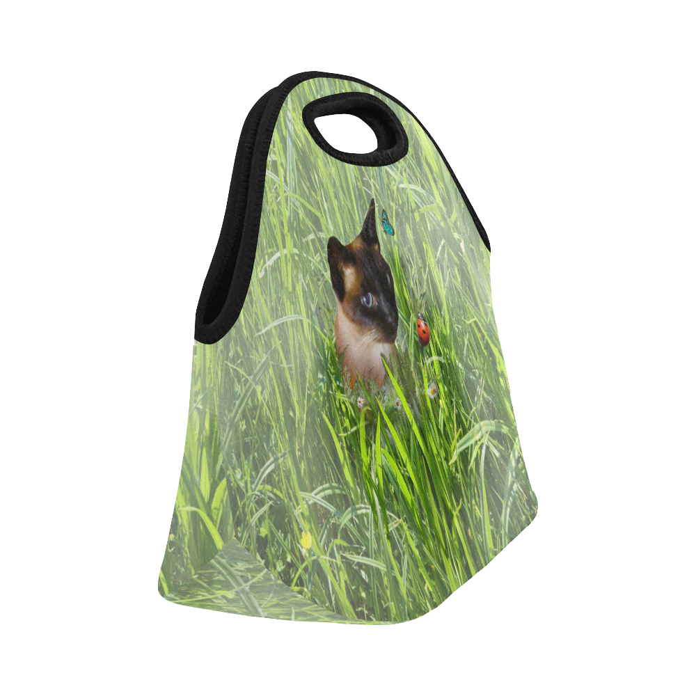 sophie in tall grass Neoprene Lunch Bag/Small (Model 1669)