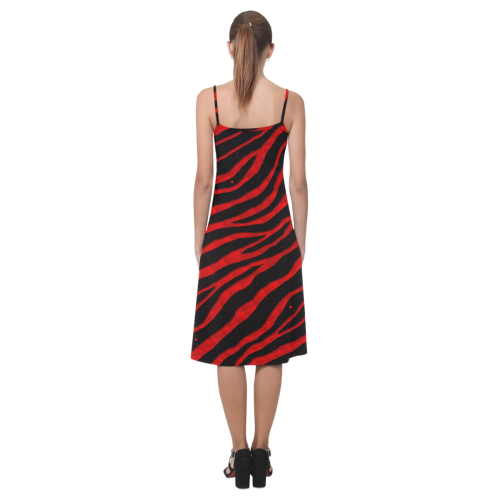 Ripped SpaceTime Stripes - Red Alcestis Slip Dress (Model D05)