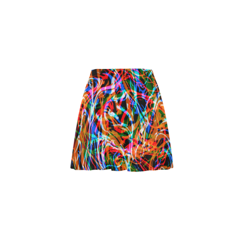 colorful abstract pattern Mini Skating Skirt (Model D36)