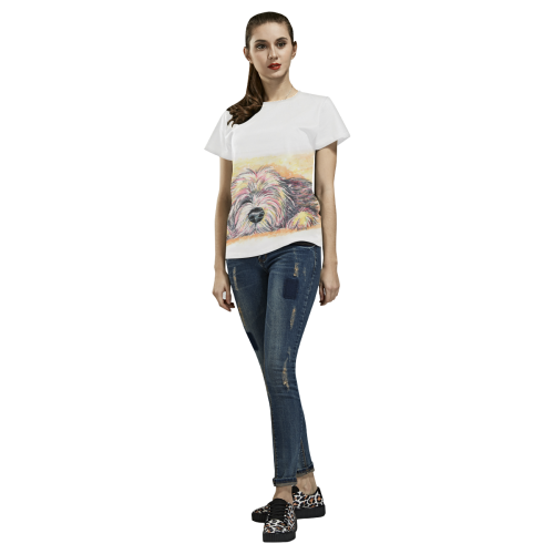 Afternoon Snoozes All Over Print T-shirt for Women/Large Size (USA Size) (Model T40)