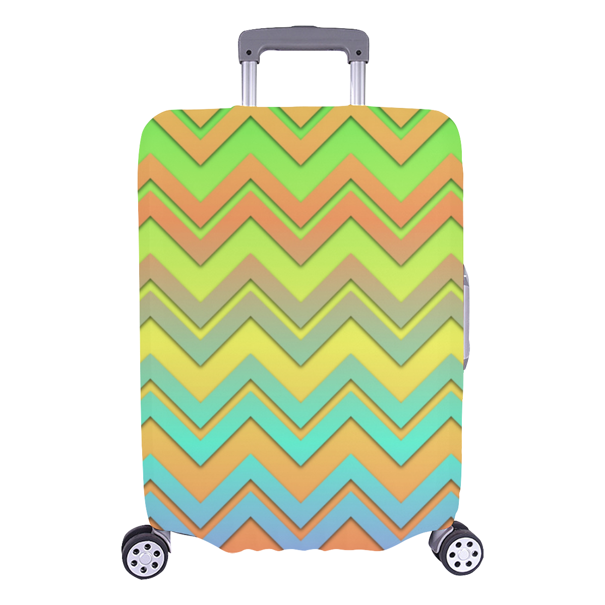 Summer Chevrons Luggage Cover/Large 26"-28"