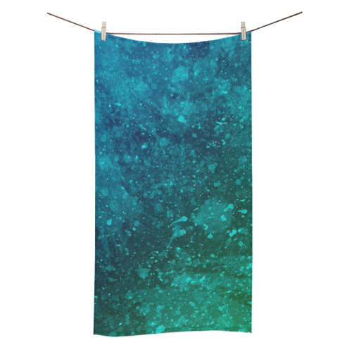 Blue and Green Abstract Bath Towel 30"x56"