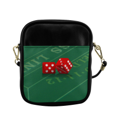 Las Vegas Dice on Craps Table Sling Bag (Model 1627)