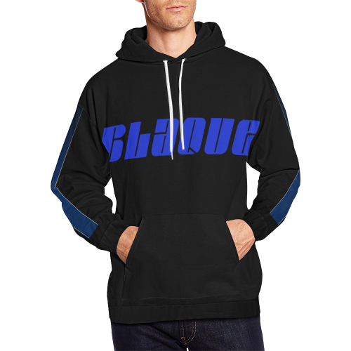 blaque blue hoodie All Over Print Hoodie for Men/Large Size (USA Size) (Model H13)