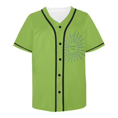 Gamma Ray green All Over Print Baseball Jersey for Men (Model T50)