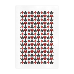 Las Vegas Black and Red Casino Poker Card Shapes Art Print 19‘’x28‘’