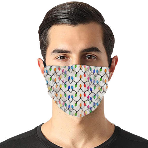 Lights by Nico Bielow Flat Mouth Mask with Drawstring