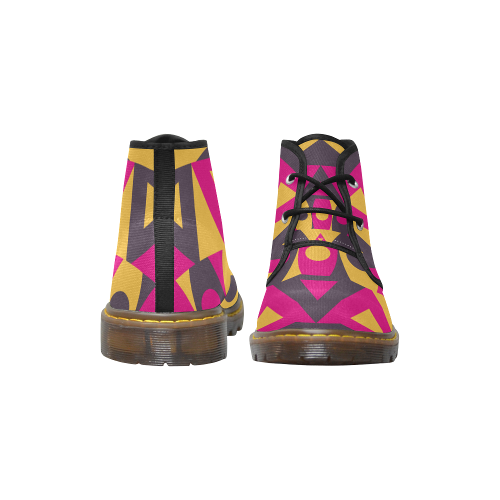 aboriginal tribal Women's Canvas Chukka Boots/Large Size (Model 2402-1)