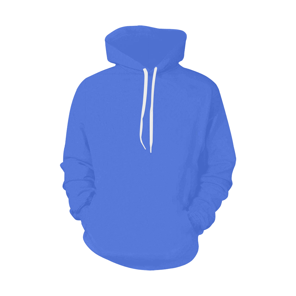color royal blue All Over Print Hoodie for Women (USA Size) (Model H13)