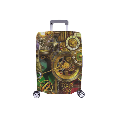 steampunk background Luggage Cover/Small 18"-21"