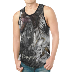 Aweswome steampunk horse with wings New All Over Print Tank Top for Men (Model T46)