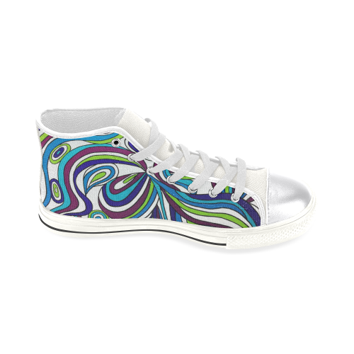Lucky Charm Women's Classic High Top Canvas Shoes (Model 017)