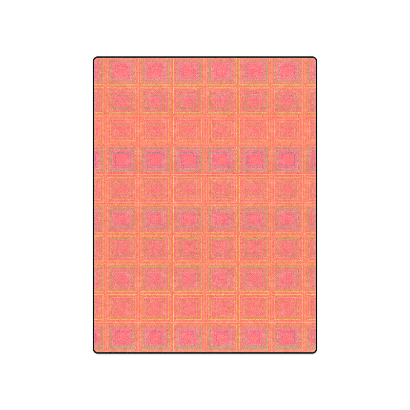 Pale pink golden multiple squares Blanket 50"x60"