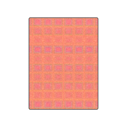 Pale pink golden multiple squares Blanket 50"x60"