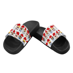 Christmas Carol Singers Men's Slide Sandals/Large Size (Model 057)