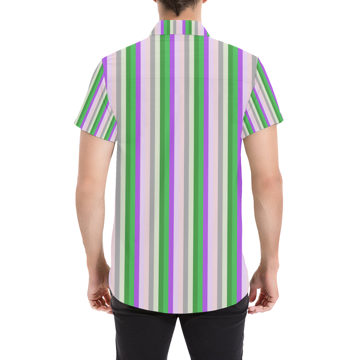 Fun Stripes 2 Men's All Over Print Short Sleeve Shirt (Model T53)