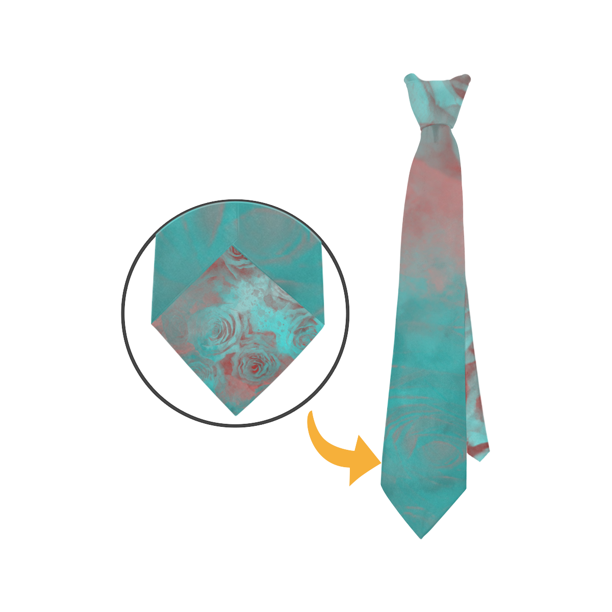 flowers #flowers #pattern Custom Peekaboo Tie with Hidden Picture