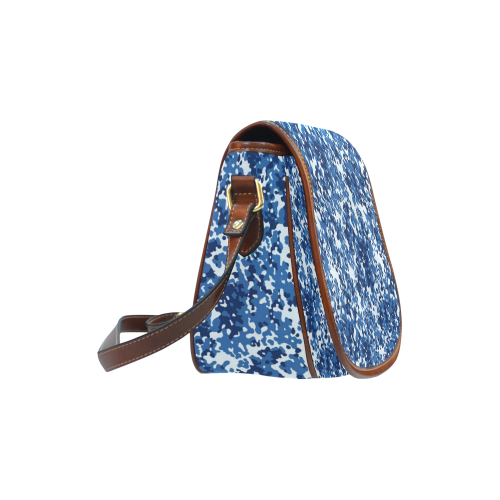 Digital Blue Camouflage Saddle Bag/Large (Model 1649)
