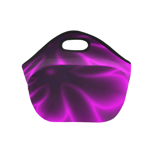 Purple Blossom Neoprene Lunch Bag/Small (Model 1669)
