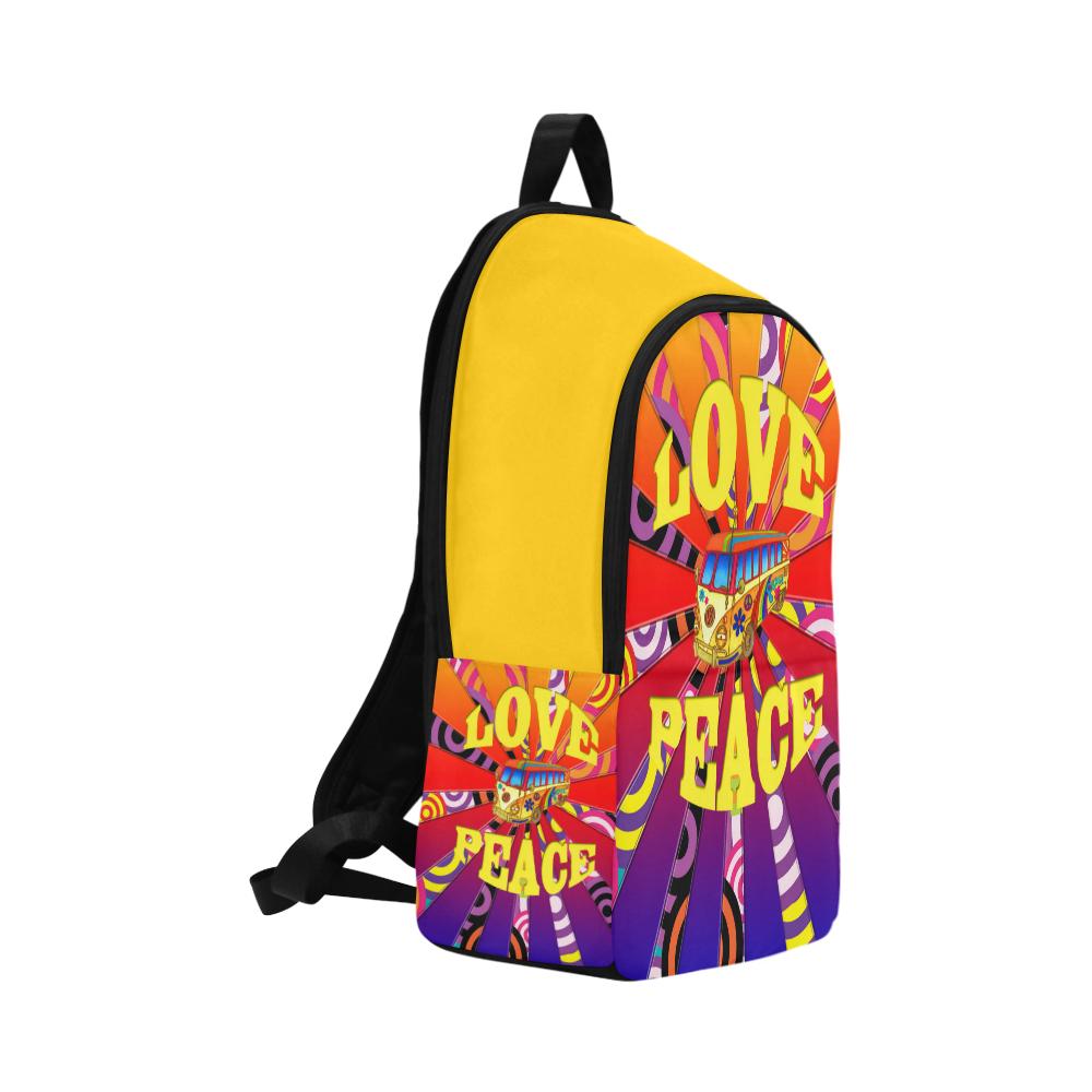 Boho Love and Peace Fabric Backpack for Adult (Model 1659)