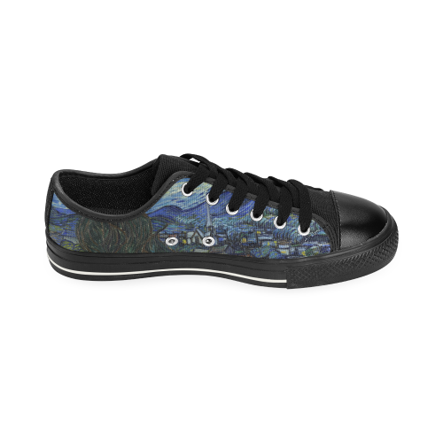 Large Starry Night Canvas Women's Shoes/Large Size (Model 018)