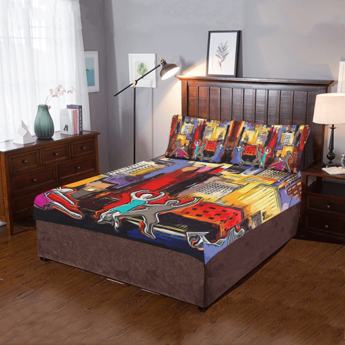 Dancing in the City 3-Piece Bedding Set