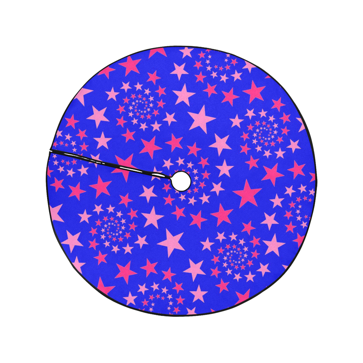 Star Swirls B by JamColors Christmas Tree Skirt 47" x 47"