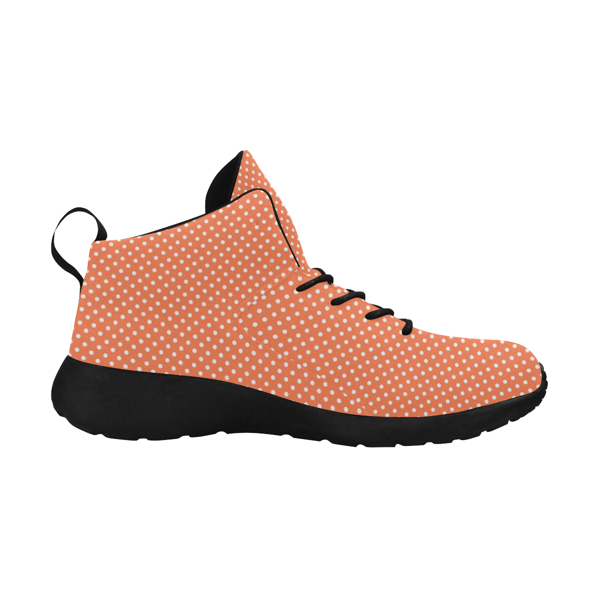 Appricot polka dots Women's Chukka Training Shoes (Model 57502)