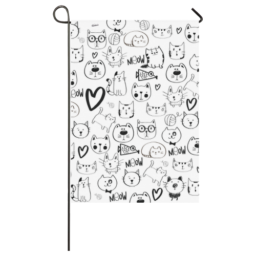 Meow Cats Garden Flag 28''x40'' （Without Flagpole）