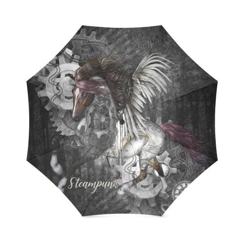 Aweswome steampunk horse with wings Foldable Umbrella (Model U01)