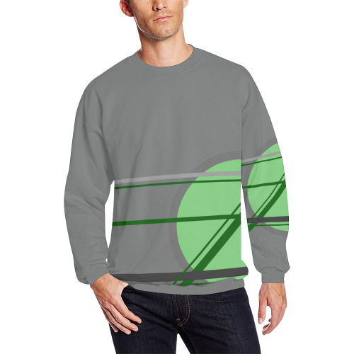A Game Men's Oversized Fleece Crew Sweatshirt (Model H18)