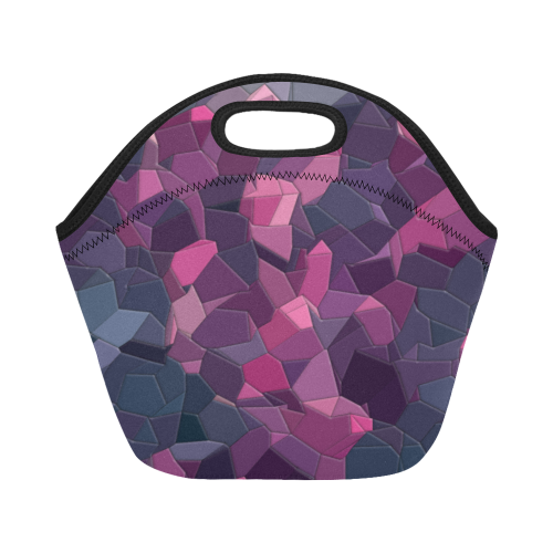 purple pink magenta mosaic #purple Neoprene Lunch Bag/Small (Model 1669)